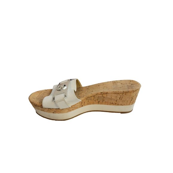 Micheal Kors Women's Wedge Leather Platform Sandal Rubber Outsole Size 8.5M - Picture 3 of 8